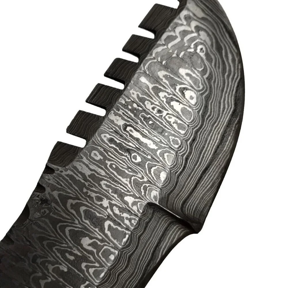 HC-61 HandyCrafts Outdoor Handmade Red Wood Buffalo Horn Tracker Knife W/ Sheath - Picture 3 of 5